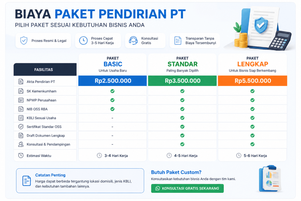 biaya pendirian ukm