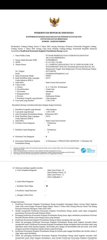 Syarat Pengurusan PKKPR OSS RBA