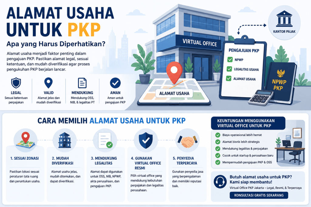Alamat usaha untuk PKP yang sesuai legalitas dan perpajakan perusahaan