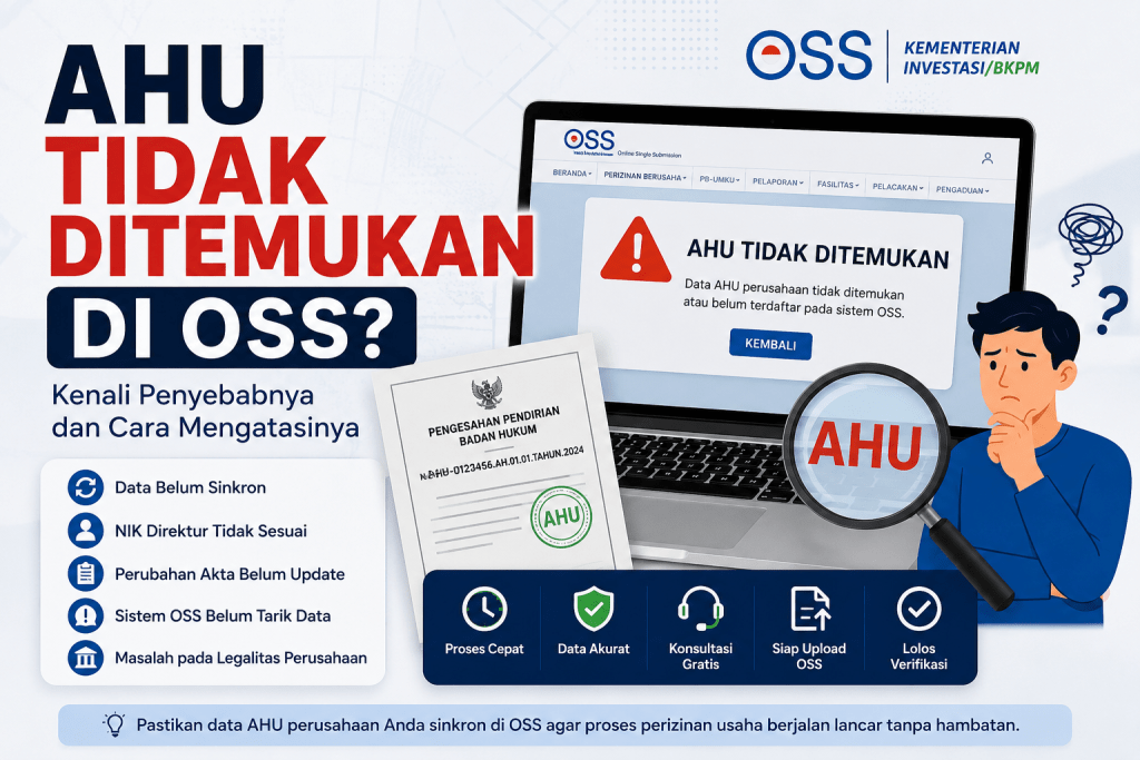 Data AHU tidak ditemukan di OSS