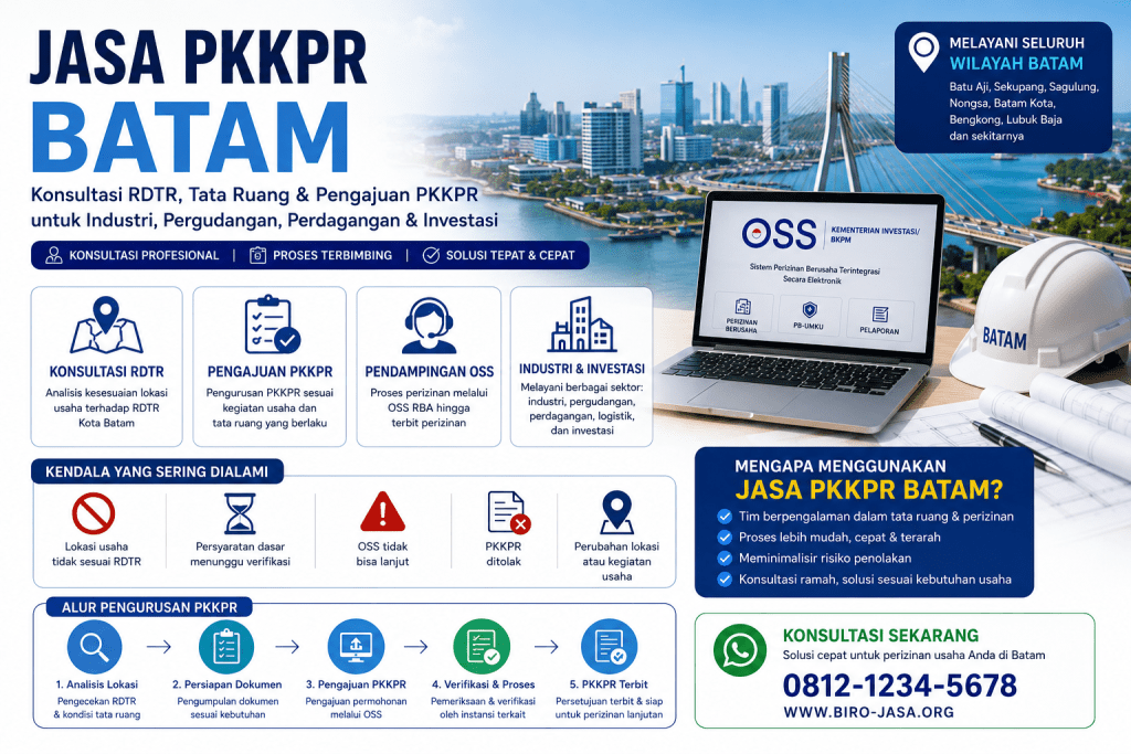 Jasa PKKPR Batam untuk konsultasi RDTR dan tata ruang usaha
