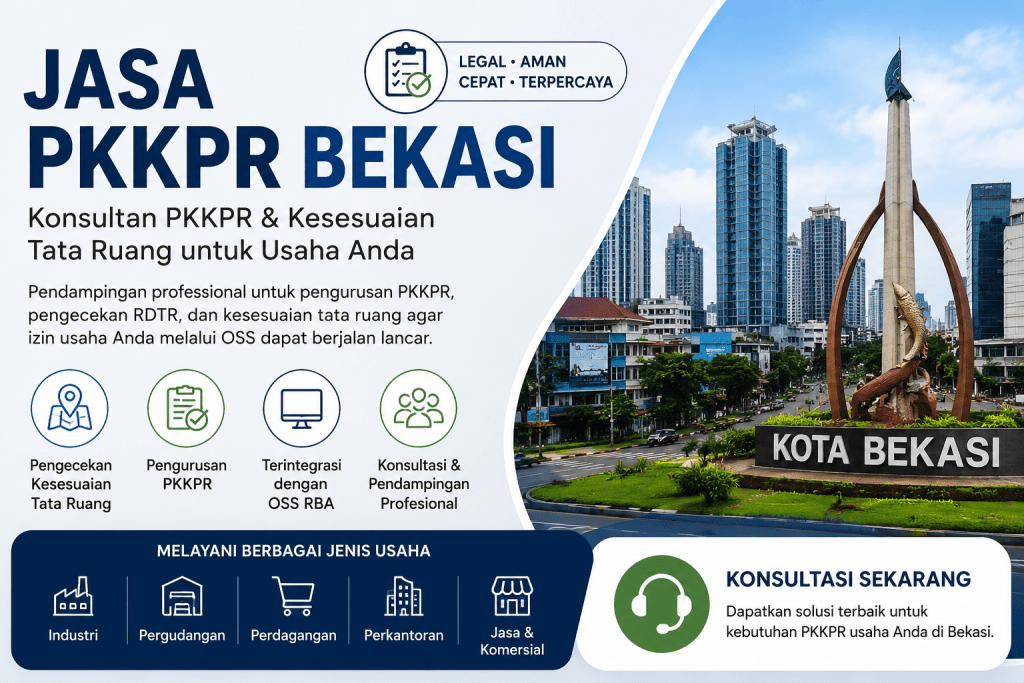 Jasa PKKPR Bekasi untuk pengurusan Persetujuan Kesesuaian Kegiatan Pemanfaatan Ruang