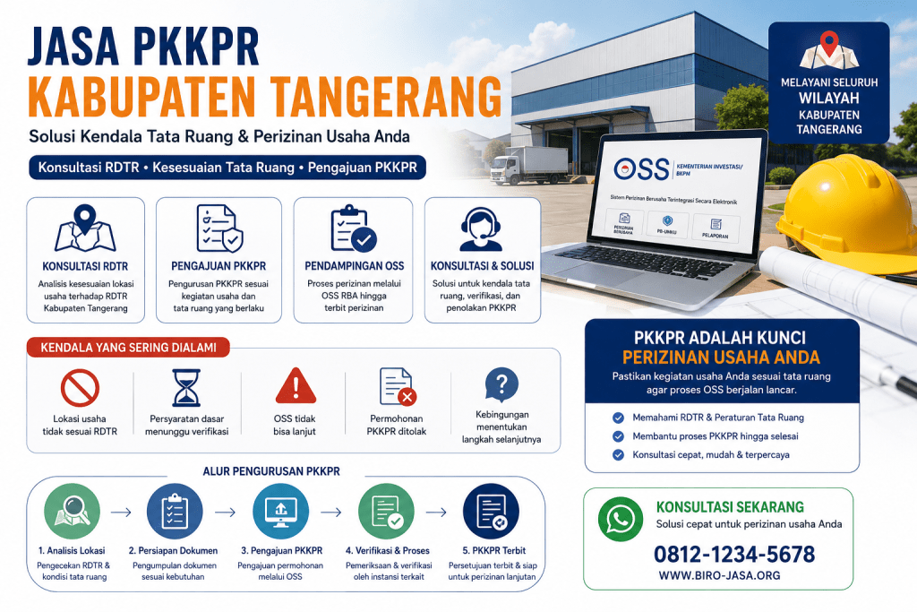 Jasa PKKPR Kabupaten Tangerang untuk konsultasi RDTR dan tata ruang