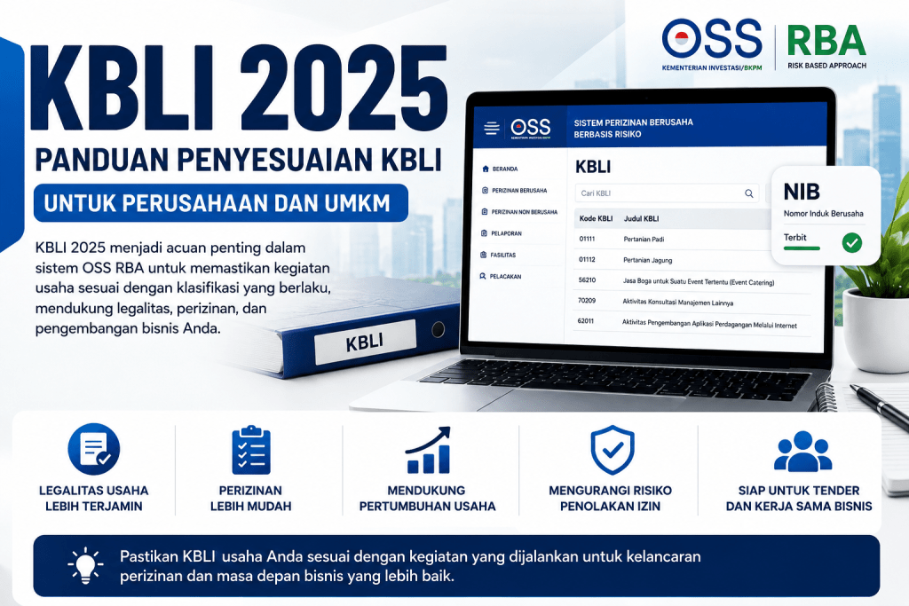 KBLI 2025 panduan penyesuaian KBLI untuk perusahaan dan UMKM di OSS RBA