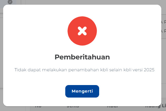 kendalal NIB melalui OSS