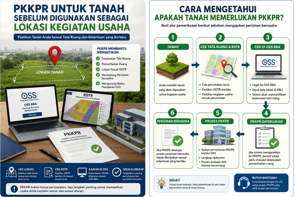 PKKPR untuk tanah melalui OSS RBA sebelum digunakan sebagai lokasi kegiatan usaha
